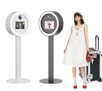Mesin Photo Booth DSLR 2026 Pengiriman Cepat dengan Lampu LED RGB Kipas Pendingin Terintegrasi Casing Photobooth iPad untuk Pesta Pernikahan