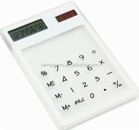 Calculatrice de poche 10 chiffres de haute qualité, ultra-mince, alimentée par énergie solaire et double source d'alimentation, avec logo personnalisé, en caoutchouc, pile AAA