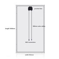 Panneaux solaires polycristallins pour usage domestique 270W 60 cellules, panneaux solaires poly 1000W à vendre