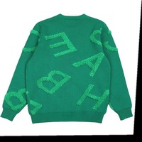 Pull-over d'hiver à manches longues en coton jacquard gaufré pour homme, personnalisable avec logo OEM/ODM, anti-plis, séchage rapide, personnalisable à l'avant