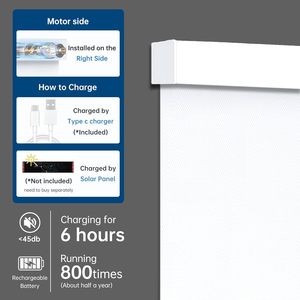 Persianas Rolô Inteligentes Motorizadas Elétricas <span class=keywords><strong>Blackout</strong></span> Lisas Ecológicas Modernas Automáticas Compatíveis com Alexa Google Home e Controle Remoto - Product Image 5