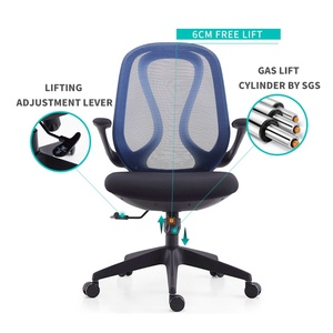 Chaise de bureau PC au design moderne, pivotante, avec fonction extensible - Product Image 6