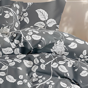 Ensemble de housse de couette en coton lavable écologique de haute qualité, imprimé 3D, sublimation végétale, 200TC, style européen-américain, tissé à la maison, 40 - Product Image 3