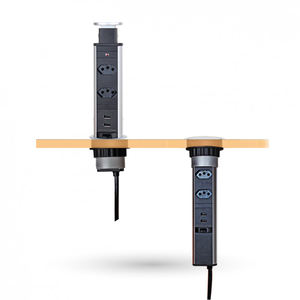 Prise Pop up Brésil standard avec 2 prises + chargeurs USB soquete Torre de Tomada - Product Image 1