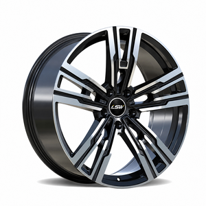 Jantes en alliage VSpoke LS815915-26inch5x114.3 5x112 Noir brillant Argent usiné pour Honda Civic Type R Toyota Camry Hyundai - Product Image 1