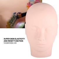Übungskopf aus Gummi für Kosmetologie, Mannequin-Gesichtskopf für Wimpern, Make-up und Massage-Übungssets