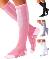 4 paires de chaussettes de compression en tricot pour femmes et hommes - Chaussettes de soutien de la circulation pour la course à pied, le cyclisme athlétique (ODM)