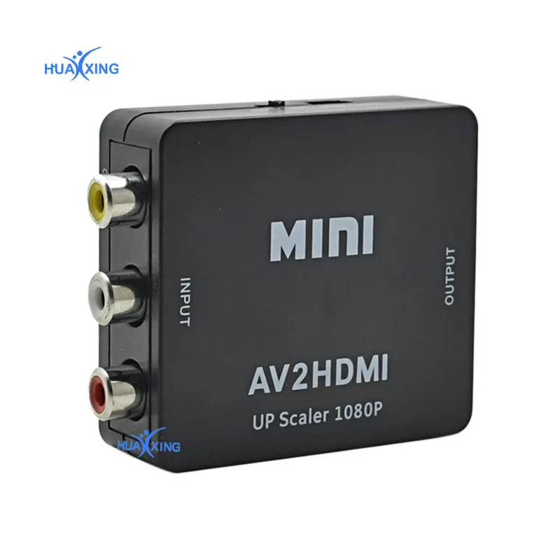 Kotak Konverter HDMI Mini <span class=keywords><strong>AV</strong></span> Ke HDMI, Konverter 3RCA Ke HDMI <span class=keywords><strong>Model</strong></span> Baru 1080P