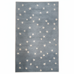2025 tendance motif étoile doux bleu tapis moderne pour chambre d'enfants abstrait ciel étoilé Design pour pépinière ou salle de jeux - Product Image 1