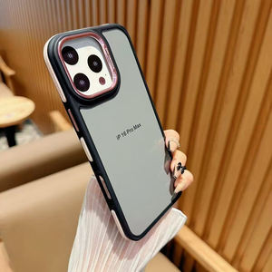 Funda de teléfono a prueba de caídas antideslizante negra transparente Popular para Samsung Galaxy <span class=keywords><strong>A23</strong></span> A24 A25 A26 funda de parachoques colorida de lujo A05 A06 - Product Image 5