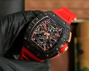 Montre mécanique de luxe avec mouvement automatique, cadran en cristal saphir, boîtier en métal, bracelet en caoutchouc pour homme - Product Image 3