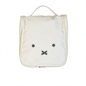 Grande capacité, sac de maquillage en nylon avec poignée souple, portable, multifonctionnel, rangement suspendu, fermeture éclair - Product Image 1