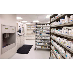 Étagères et présentoirs de <span class=keywords><strong>pharmacie</strong></span> modernes en bois massif <span class=keywords><strong>avec</strong></span> éclairage LED pour les magasins médicaux des centres commerciaux - Mobilier commercial de haute qualité - Product Image 3