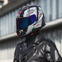 Casque de moto tout-terrain Super September Predator pour motocross, avec double visière étanche, en matériau ABS durable, certifié 3C