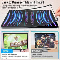 Film de protection d'écran magnétique Paperfeel pour Microsoft Surface Pro 11/10/9/8/X Protecteur d'écran détachable et réutilisable de 13 pouces