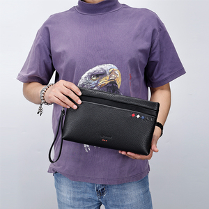 תיק יד מצמד עור בגדי עור בגדי עור מותרים לוגו מותאם אישית עור אמיתי תיק מצמד גברים אמיתי תיק מצמד - Product Image 5