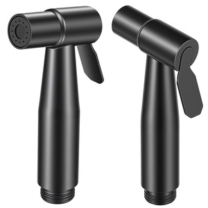 Ensemble <span class=keywords><strong>de</strong></span> pistolets pulvérisateurs modernes en acier inoxydable à double usage, finition noir mat, design mural, caractéristiques faciles à nettoyer pour une utilisation en <span class=keywords><strong>salle</strong></span> <span class=keywords><strong>de</strong></span> <span class=keywords><strong>bain</strong></span> - Product Image 2