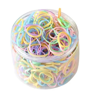 1000pcs per scatola Variopinta di TPU elastici elastici fasce dei capelli dei bambini con le scatole