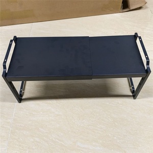 Meubles de cuisine sur pieds en acier inoxydable double, étagères de rangement superposées non pliables pour vaisselle et casseroles, pour comptoirs - Product Image 4