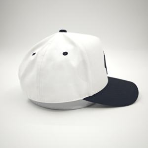 Casquette de baseball Oxford bicolore à 5 panneaux, personnalisable avec logo brodé 3D, modèle A-Frame à pois, unisexe, vente en gros fabricant - Product Image 6