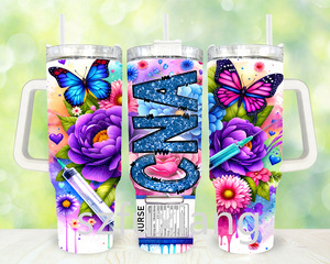 <span class=keywords><strong>Fuxiang</strong></span> fábrica precio más bajo 3D Día DE LAS Enfermeras 40oz Festival Vaso con paja tazas de coche de viaje de doble pared - Product Image 3