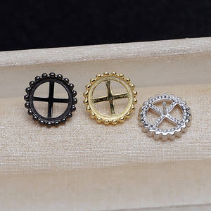 Accesorios de Plata S925 para DIY, 10mm, Diseño de Ojos Grandes 4212, Separadores de Joyería con Patrón Ovalado de Diablo Flotante Barroco - Product Image 5