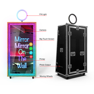 Photomaton rétro miroir magique 65'' Meilleure vente Lumière LED <span class=keywords><strong>Impression</strong></span> <span class=keywords><strong>instantanée</strong></span> HD Compatible avec les appareils <span class=keywords><strong>photo</strong></span> reflex pour mariage et fête - Product Image 5