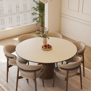 Juego de <span class=keywords><strong>Comedor</strong></span> Redondo Vintage de Lujo Italiano, Madera Sólida de Alta Gama con <span class=keywords><strong>Sillas</strong></span> para Hogares, Villas <span class=keywords><strong>y</strong></span> Hoteles - Product Image 5