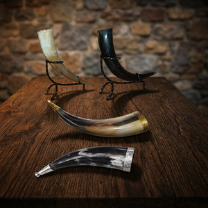 Offre Spéciale – Chope à Bière Classique en Corne de Bœuf, Verre Rétro Réutilisable, Léger, Antidérapant, Compatible Lave-Vaisselle, Écologique, Idéal pour le Camping - Product Image 1