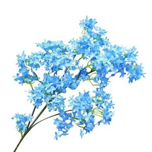 Suministro de origen hecho a mano Lila blanca y flor de cerezo cruzada flores artificiales boda hogar pantalla decoración suave - Product Image 6