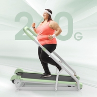 Tapis de course pliable portable sans moteur, haute capacité de charge, pour la maison, avec affichage LED, pour la marche, la vitesse et les calories, construction en acier