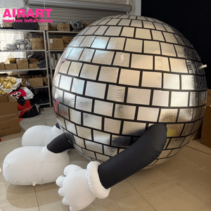 Boule disco miroir de 2 m avec figurine de dessin animé pour la décoration de scène, idées de fête, boule disco miroir en PVC - Product Image 2