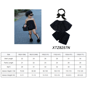 Set di <span class=keywords><strong>Abbigliamento</strong></span> Estivo per Bambine, <span class=keywords><strong>2</strong></span> Pezzi Casual con Pantaloncini, Vestiti in Cotone per Bambine, Set di <span class=keywords><strong>Abbigliamento</strong></span> per Bambini all'Ingrosso - Product Image 4