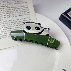 Accesorios para el cabello para mujer divertido lindo dibujos animados Panda Animal acetato tiburón Clip pinzas para el cabello niña Mujer al por mayor - Product Image 5