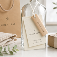 Etiquetas Colgantes de Cartón Impermeables Personalizadas, Anti-Falsificación, con Código de Barras, Ecológicas, con Cordón de Algodón, para Ropa Premium
