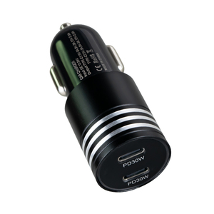 Nuevo Cargador de Coche USB-C PD de 60W 30W, Carga Rápida 2 en 1, USB 2 Tipo C PD30W, Cargador de Teléfono para Coche para <span class=keywords><strong>iPhone</strong></span>, Tablet, para <span class=keywords><strong>iPhone</strong></span>, Samsung - Product Image 5