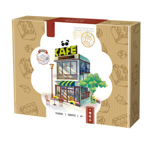 Forange FC8502 cafetería bloques de construcción techo abierto ciudad Steets casa DIY montaje con luces - Product Image 6