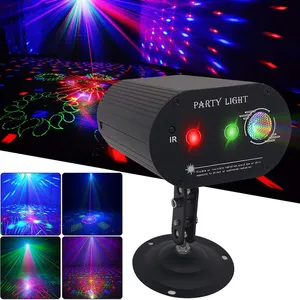 RGB 60 Patterns LED Bühnen licht Projektor Effekt Sound Aktiviert mit Fernbedienung DJ Disco Light Party Light Strobe Drop Ship