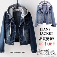 Veste en Jean Femme Haute Qualité Décontractée avec Capuche Chemise en Jean Femme Bleu Gros