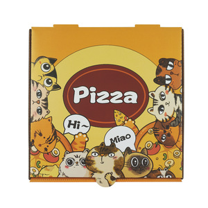 9 inch 12 inch 14 inch tái chế các tông màu trắng Giấy gợn sóng hộp bánh Pizza bán buôn cho nhà hàng giao hàng với logo tùy - Product Image 3