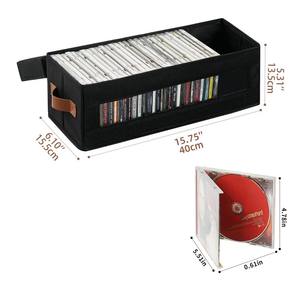 Nouveau produit Amz très demandé : Boîte de rangement en feutre <span class=keywords><strong>pour</strong></span> <span class=keywords><strong>CD</strong></span>, Organisateur de <span class=keywords><strong>CD</strong></span> en feutre avec poignées, <span class=keywords><strong>pour</strong></span> <span class=keywords><strong>ranger</strong></span> les <span class=keywords><strong>CD</strong></span> avec l'étiquette à l'extérieur, Produits de rangement ménager - Product Image 6