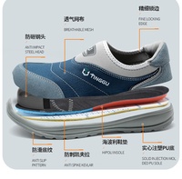 Chaussures de travail confortables pour hommes, conformes aux normes européennes, avec embout en acier, chaussures de sécurité décontractées, protection anti-perforation pour les travailleurs
