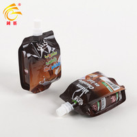 Emballage en plastique de sac de gousset latéral de 120ML pour le jus de fruit de pâte de tomate de confiture de chocolat avec la poche de bec