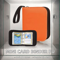 Porte-cartes de visite compact et léger à chargement par le haut, 1 pochette, en cuir PU, fermeture éclair, pour usage professionnel, capacité 80 cartes