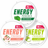 Pochettes de suppléments sans sucre, caféine et nootropiques, OEM privé d'usine, pour améliorer l'énergie et la concentration, pochettes de caféine naturelle en gros