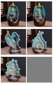 Nouveau Design Backflow porte-encens Encens et Brileurs d'encens Port Encens pour aromathérapie ornement décor à la maison - Product Image 2