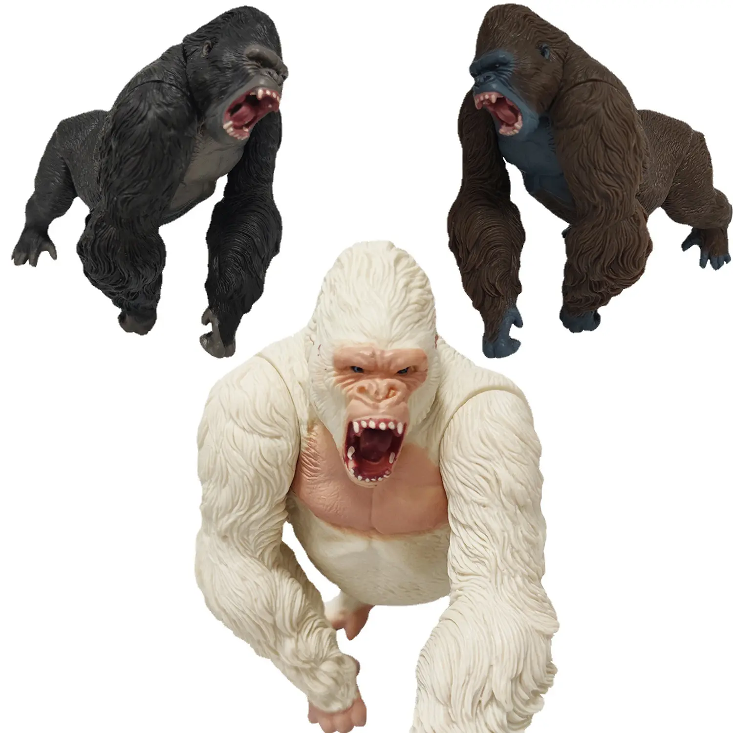 Skull Island King Kongs figura de acción monstruo 17,5 cm modelo juguetes suave goma niño muñeca adornos orangután