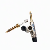 Prise audio mono 6,35 mm (1/4 pouce) à souder, connecteur à 2 pôles avec coque métallique pour câble audio de guitare électrique