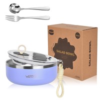 Boîte à salade de luxe en acier inoxydable personnalisée avec couvercle, contenants de stockage alimentaire durables pour enfants