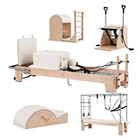 Ensemble Pilates 5 en 1 OEM, lit Cadillac Reformer en bois, équipement complet d'entraînement Pilates pour studio de yoga